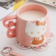 thumbnail image 3 of Taza Kawaii Sanrio Hello Kitty Anime Figura Kuromi My Melody 370ml Taza Café Cerámica Oficina Leche Desayuno Té Caja Regalo Peluche, 3 of 5