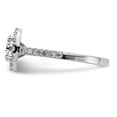 thumbnail image 4 of 14K White Gold Ring Band Moissanite Oval Round & Halo Engagement G H I True Light Moissanit, Size 8, 4 of 7