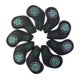 thumbnail image 1 of 9 unids/set Golf Club Iron Headcover Golf Iron Head Covers Golf Club Iron Headovers Negro kusrkot Cubierta de la cabeza de los hierros de golf, 1 of 8