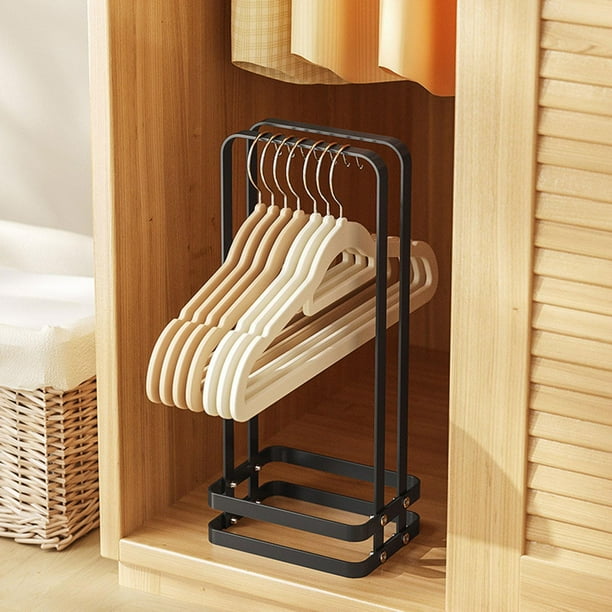 Coat Hanger Stand Clothes Hanger Holder Space Saving Hanger Sturdy Hanger Stacker Hanger Storage Rack for Closet Velvet black Walmart