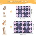 thumbnail image 3 of Pet Cooling Pad Foldable Self Cooling Mat Breathable Pet Cushion Sleep Pad for Dogs and Cats Purple and Blue Argyle Pattern M, 3 of 9