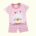 thumbnail image 4 of Fesfesfes Toddler Outfit Kids Baby Boys and Girls Cute Short Sleeve Shirts with Shorts Puppy Print Casual Kids Summer Sets Summer, 4 of 4
