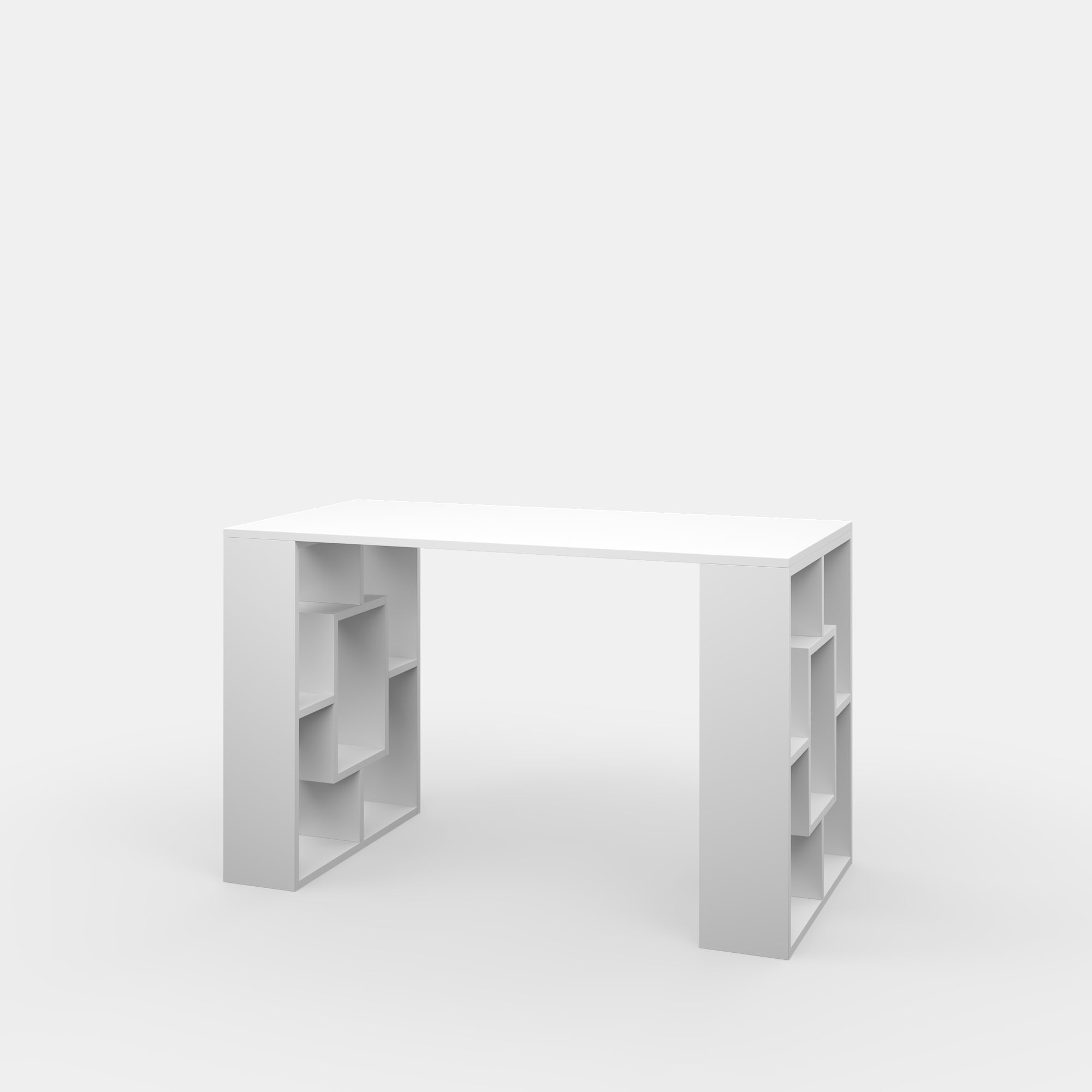 Ada Home Decor Furniture 2 Tier White Margate Modern Desk