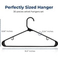 thumbnail image 2 of SereneLife 30 Pieces Plastic Hangers - Space Saving, Heavy Duty, Slim, Clothes Hanger Set, Ideal for Laundy/Daily Use, Can Hold Up to 5.5 Lbs. for Coats, Jackets, Pants & Dress (Black), 2 of 7