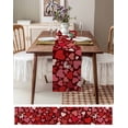 thumbnail image 3 of Ldtrchee Red Love Heart Valentines Table Runner 108 Inches, Pink Love Heart Bed Runner Dresser Scarves Tabletop for Indoor Outdoor Parties/Ceremony/Banquet, 13"x 108", 3 of 8