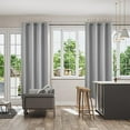 thumbnail image 5 of Blackout Curtain Panel Thermal Insulated for Bedroom Elegant Overlay Single 63x52 Inch Gray, 5 of 7
