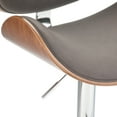 thumbnail image 6 of Simpli Home Adjustable Swivel Bar Stool In Distressed Brown Vegan Faux Leather, 6 of 11
