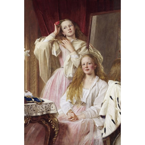 24x36 gallery poster, Emma and Federica Bankes of Soughton Hall (Henry Tanworth Wells, 1869)
