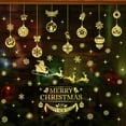 thumbnail image 6 of LQPWZU Christmas Decorations - 2 Sheet Christmas Window Clings for Glass Windows Walls Christmas Party Decorations Gold Xmas Snowflake Santa Deer Window Decals Stickers Shop Display Home Room Decor, 6 of 6