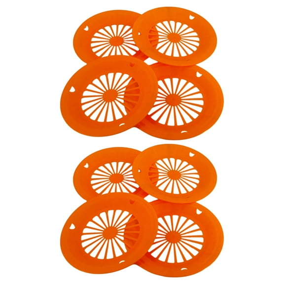 Reusable Paper Plate Holders (8 Pack, Holds 9 in Plates, Orange) Lightweight Sturdy Plastic Dinnerware Party BBQ Picnic Supplies