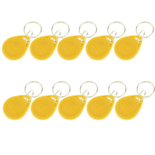 10pcs 125KHz Tarjeta de Identificación de Proximidad Token Tags para Sistema de Control de Acceso, 4 Colores Amarillo Baoblaze Llaveros de tarjetas de identificación