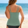 thumbnail image 4 of Two Piece Swimwear High Waisted Tankini Top With Swim Shorts Plus Size Swimsuits plus Size Leopard Swimsuits Womens Bathing Suits plus Size Shorts Swimsuit with Underwire Bra Womens Swim Shorts Small, 4 of 5