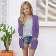 thumbnail image 2 of Otqutp Girl's Cardigan Casual Lightweight Solid Fashion Open Front Tops Loose Fit Long Sleeve Clothes Teen Oversized Sweaters, 2 of 6
