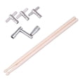 thumbnail image 4 of Llave de Afinación para Baquetas de Madera. de Tambor con Llave de Teclas de Velocidad de Movimiento Continuo, Mazos de Platillos de Tambor S 5A Hugo baquetas, 4 of 10