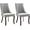 Gray, variant on Dining Chairs Set of 2，Linen Channel Tufted Kitchen Dining Room Chair with Curved Solid Wood Legs, Comfortable Fabric Upholstered Dining Chair for Dining Room