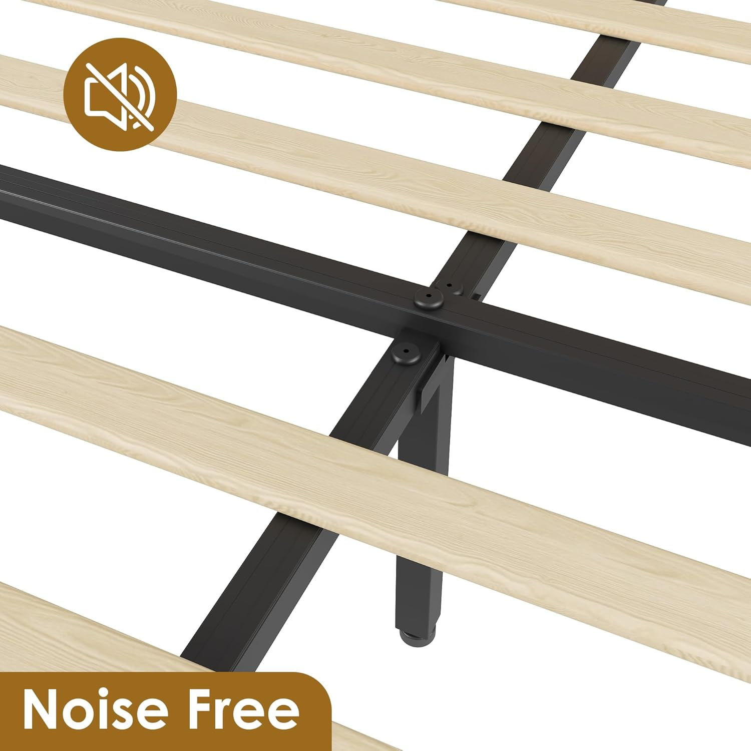 Rattan Queen Size Bed Frame with 2 Storage Drawers, Queen Platform Bed Frame with Natural Rattan Headboard, Boho Bed Frame with Strong Wood Slats Support, Noise Free, No Box Spring Needed