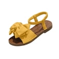 thumbnail image 3 of Womens Sandals Bow Open Toe Flat Sandals Casual Fashion Elastic Ankle Strap Bow Decorated Flat Heel Shoes for Summer Beach Daily Walking Vacation, 3 of 5