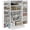 White 914, variant on Coffee Bar Cabinet, 4 Drawer Sideboard Buffet with Slatted Shelf, MDF White Storage for Kitchen Living Room, 31.5