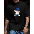 thumbnail image 1 of Camiseta informal de cuello redondo con estampado de oso divertido y peculiar para hombre, ideal para verano y primavera. Ideal para adultos, hombres, mujeres, adolescentes, jóvenes y para el tiempo l, 1 of 7