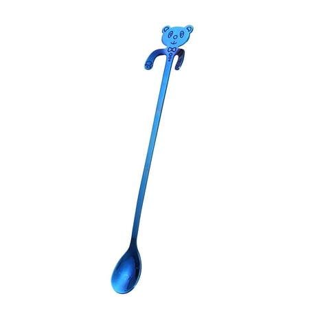 

Zpj1#2961 Hangable Stainless Steel Spoon 304 Stainless Steel Ice Spoon Stirring Spoon Cute Cartoon Little Handle Coffee Spoon