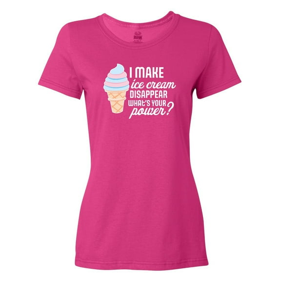 Inktastic I Make Ice Cream Disappear What's Your Power Women's T-Shirt