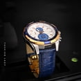 thumbnail image 4 of Correa universal para reloj TAG Heuer Omega Longines de piel de cocodrilo azul, pulsera con hebilla de mariposa para hombre y mujer, 18 y 20 mm, 4 of 5