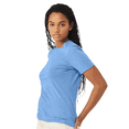 thumbnail image 3 of BELLA+CANVAS Women Relaxed Fit Triblend Tee, Short Sleeve Crew Neck Shirt, Blue Triblend, XL, 3 of 5