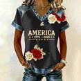 thumbnail image 2 of Trgacdwlo Waffle 250th Anniversary USA Shirts 1776-2026 Flag Print Short Sleeve Shirts Women Independence Day Red White and Blue 4th of July Tops for Women S, 2 of 4
