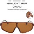 thumbnail image 2 of Ubiuo Retro One Piece Aviator Square Sunglasses Sport Siamese Shades Goggles For Men Women B2722, 2 of 4