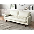 thumbnail image 2 of Uspridefurniture Darby 69.7'' Faux Leather Square Arm Sofa,Beige, 2 of 5