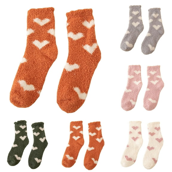 Kmdttou Women's Slippers Socks Coral Fleece Socks Socks Winter-Gifts for Women/Men-Warm Thick Soft