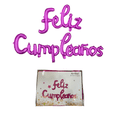 thumbnail image 2 of Kit de globos metálicos con letras cursivas Feliz Cumpleaños color Morado, 2 of 5