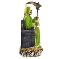 thumbnail image 3 of Figura Santa Muerte Verde Suprema Sentada 30 cm Curada con Biblia Tarot Felix, 3 of 8