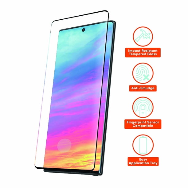 onn. Curved Glass Screen Protector For Samsung Galaxy Note 10+ - Walmart.com - Walmart.com