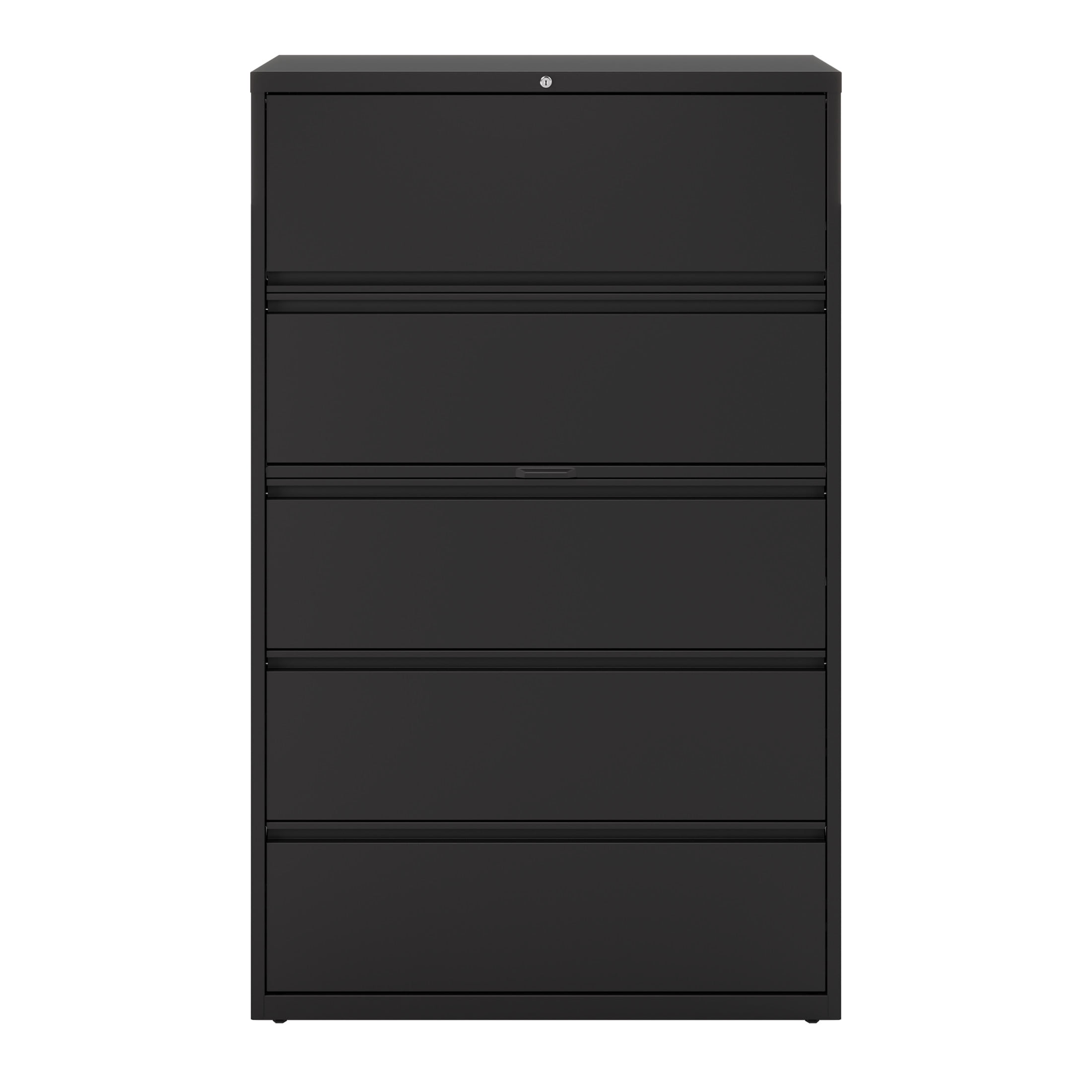 Hirsh 42 inch Wide 5 Drawer Metal Lateral File Cabinet for Home and Office, Holds Letter, Legal and A4 Hanging Folders, Black