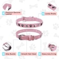 thumbnail image 3 of Leather Dog Collars for Small Medium Dogs with Rivet, Adjustable Studded Cute Dog Collar for Pet Boy Girl Kitten Cats, Bling Spiked Puppy Collars, 3 of 8