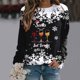 thumbnail image 3 of Gibobby Sudadera navideña mujer informal de casa con estampado navideño para mujer(AJ,CH), 3 of 4