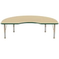 thumbnail image 3 of ECR4Kids 48in x 72in Kidney Premium Thermo-Fused Adjustable Activity Table Maple/Green/Green - Standard Swivel, 3 of 4