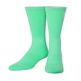 thumbnail image 4 of ODD SOX Basix Mint Green Highlighter Tonal Crew Socks – Large – Soft Cotton Blend Cushioned Athletic, 4 of 5