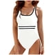 thumbnail image 1 of MKLEKYY Trajes De Baño Mujer Control Abdomen Sleek Solids: Women'S Monochrome Triangle Bikini Swimsuit For Beach & Pool, 1 of 4