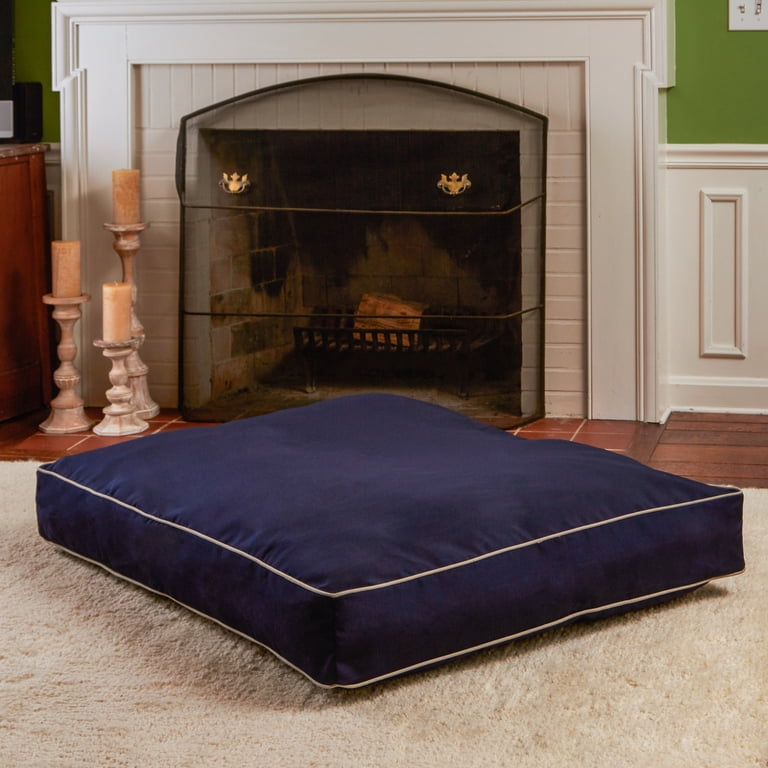 Happy Hounds Casey Indoor/Outdoor Pillow Style Dog Bed, Navy