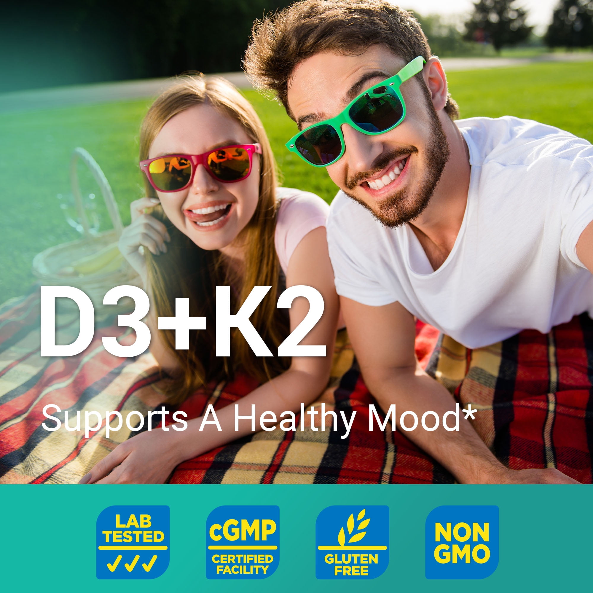 BioEmblem Vitamin D3 K2 5000IU with Patented MK7/MK4, 3-in-1 Support for Bones, Heart & Immunity