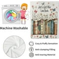 thumbnail image 4 of Just a Girl Who Loves Books Blanket Reader Floral and Butterfly Throw Blankets,Birthday Gifts for Kids Girls Women,Lightweight Soft Fleece,Book Lovers,Sofa Couch Bed Room Decor 50x60in, 4 of 6