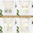 thumbnail image 4 of DriftAway Solid Color Linen Sheer Voile Tie Up Decorative Linen Textured Curtains Adjustable Balloon Curtains Rod Pocket Roman Curtains for Small Windows 25 Inch by 47 Inch Beige, 4 of 8