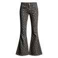 thumbnail image 4 of HCYSFG Cheetah Print Flare Pants For Girls Leopard Print High Waisted Flare Leg Pants Outdoor Weekend Travel Daily Wear Casual Trousers, 4 of 4