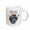 White, variant on 3drose, Sweet Black Yorkshire Terrier Dog in a Crown King for the Day, 15oz Mug