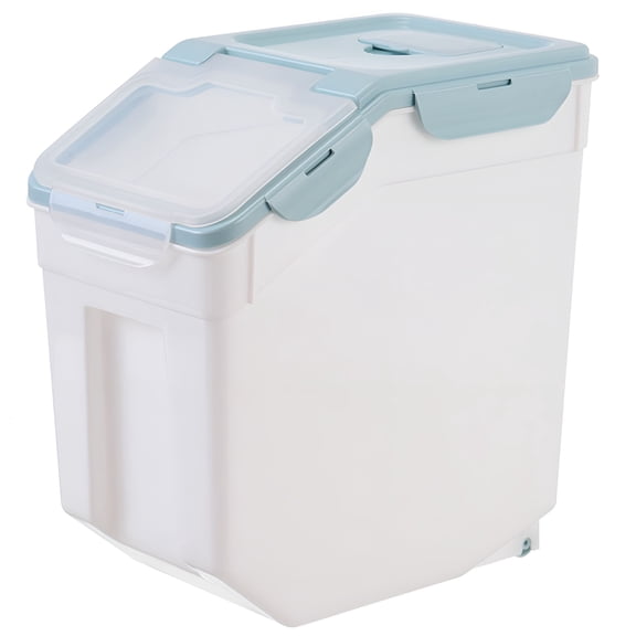 ACDANC Rice Dispenser About 25 Lbs,Rice Storage Container Sealed Moisture Proof with Measuring Cup for Kitchen Pantry Household,BPA-Free
