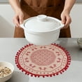 thumbnail image 4 of Unique Bargains Set of 6 Round Farmhouse Placemats for Dining Table Decor Pattern, 4 of 6