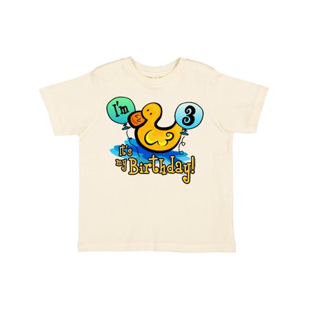 

Inktastic Ducky 3rd Birthday Gift Toddler Boy or Toddler Girl T-Shirt
