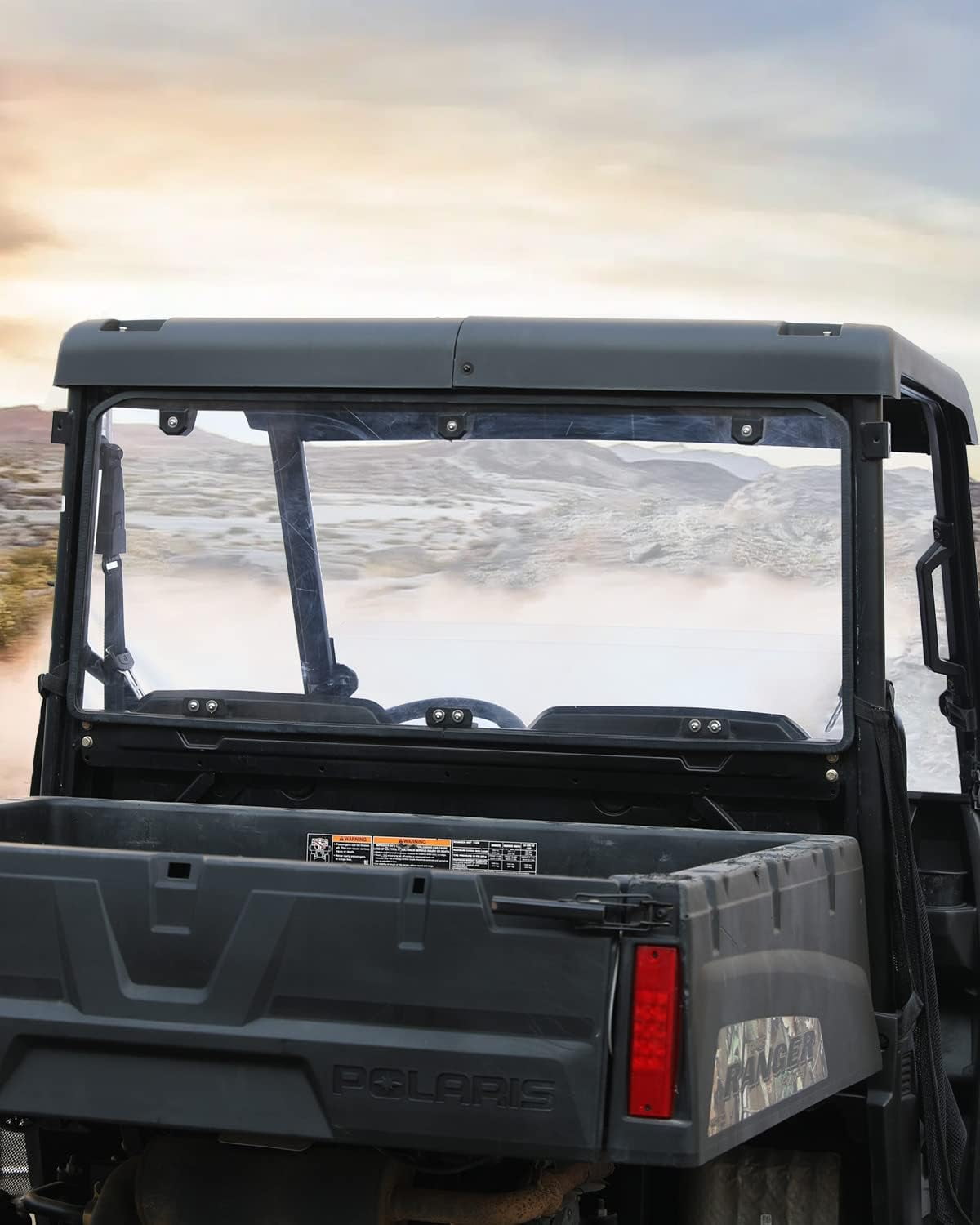 A & UTV PRO Rear Windshield for 2015-2023 Polaris Ranger Midsize 570 500 Crew / 2022-2023 SP 570 Accessories Back Window